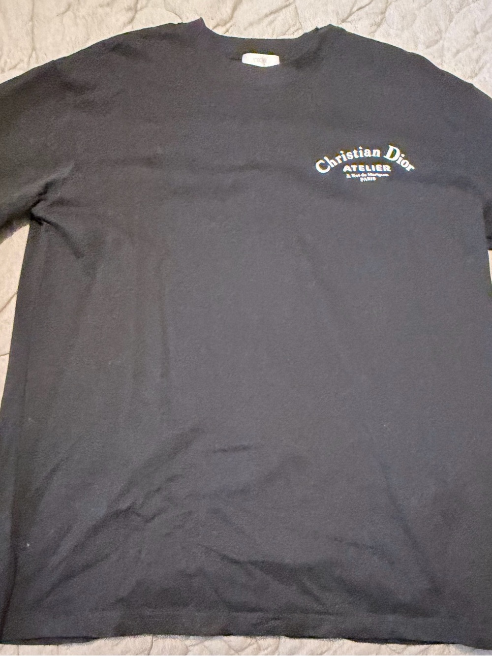 Dior Black Christian Dior Atelier Logo Short Sleeve Tee